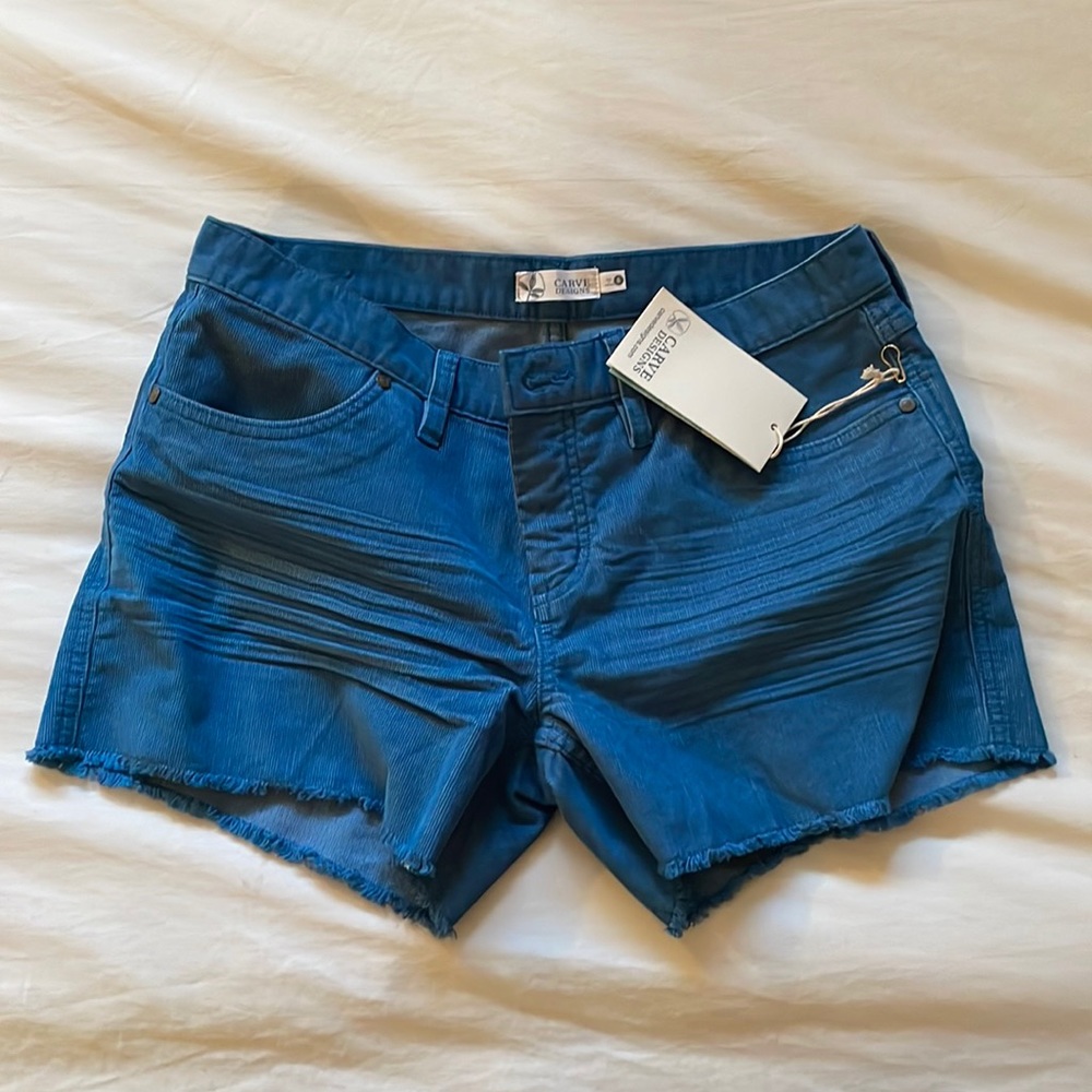 NWT Carve Design blue cord shorts - Size 6